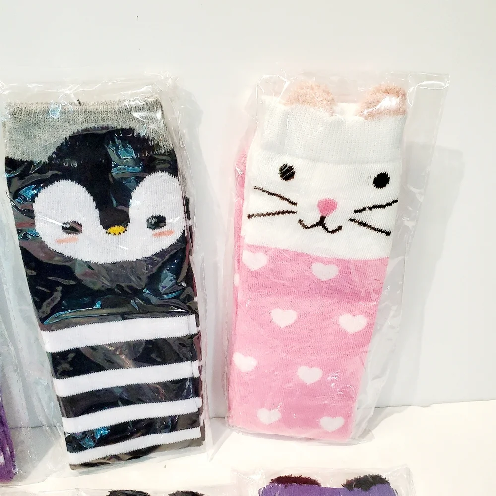 6 Pack Girls Knee High Socks
